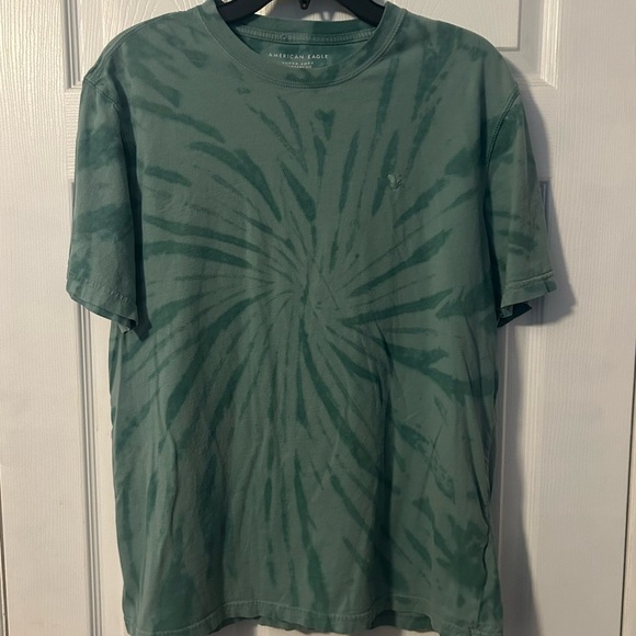 American Eagle Outfitters Men's Blue and Green Tie-Dye T-shirt Sz Medium, UC - Picture 1 of 5